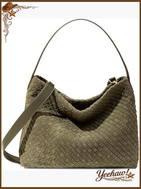 Handbags - Woven Hobo Shoulder Bag Crossbody Purse Tote
